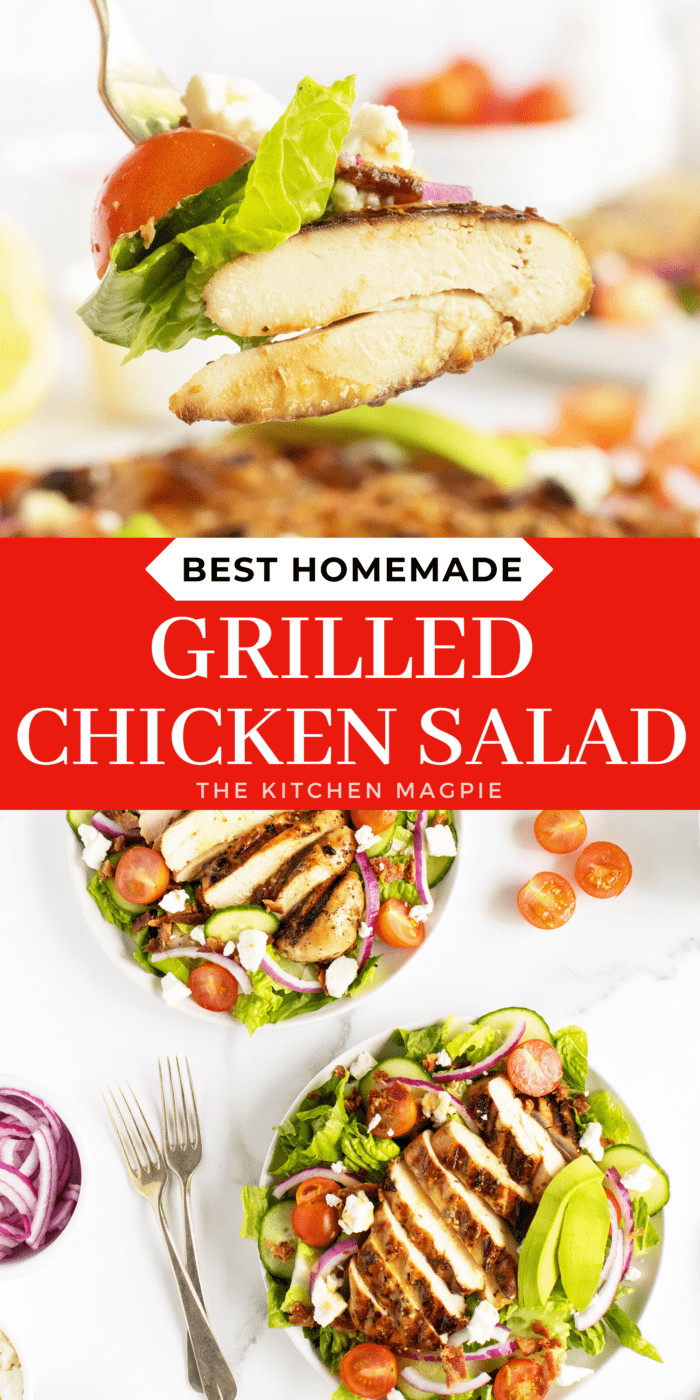 Grilled Chicken Salad - The Kitchen Magpie