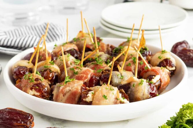 Bacon Wrapped Dates - The Kitchen Magpie