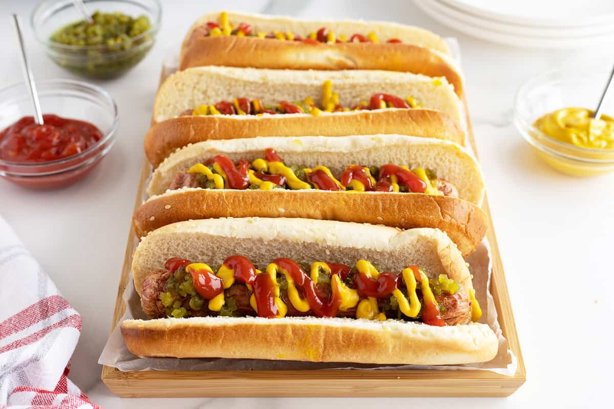 Air Fryer Hot Dogs - Katie's Cucina