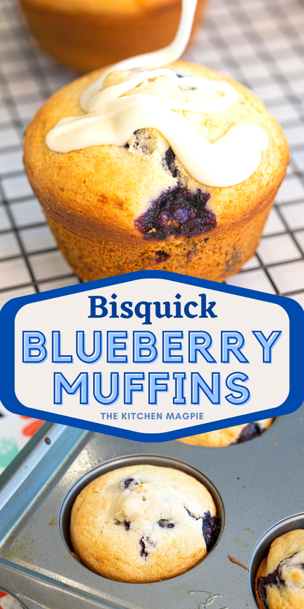 Have some Bisquick and some blueberries to use up? Try these fast and delicious Bisquick blueberry muffins!