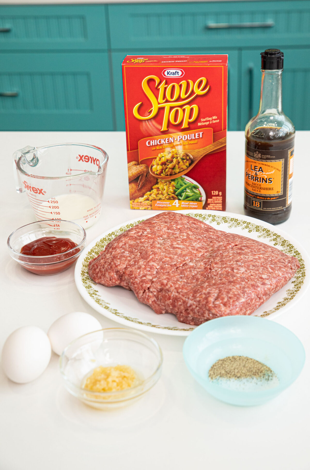 ingredients for stove top stuffing meatloaf 