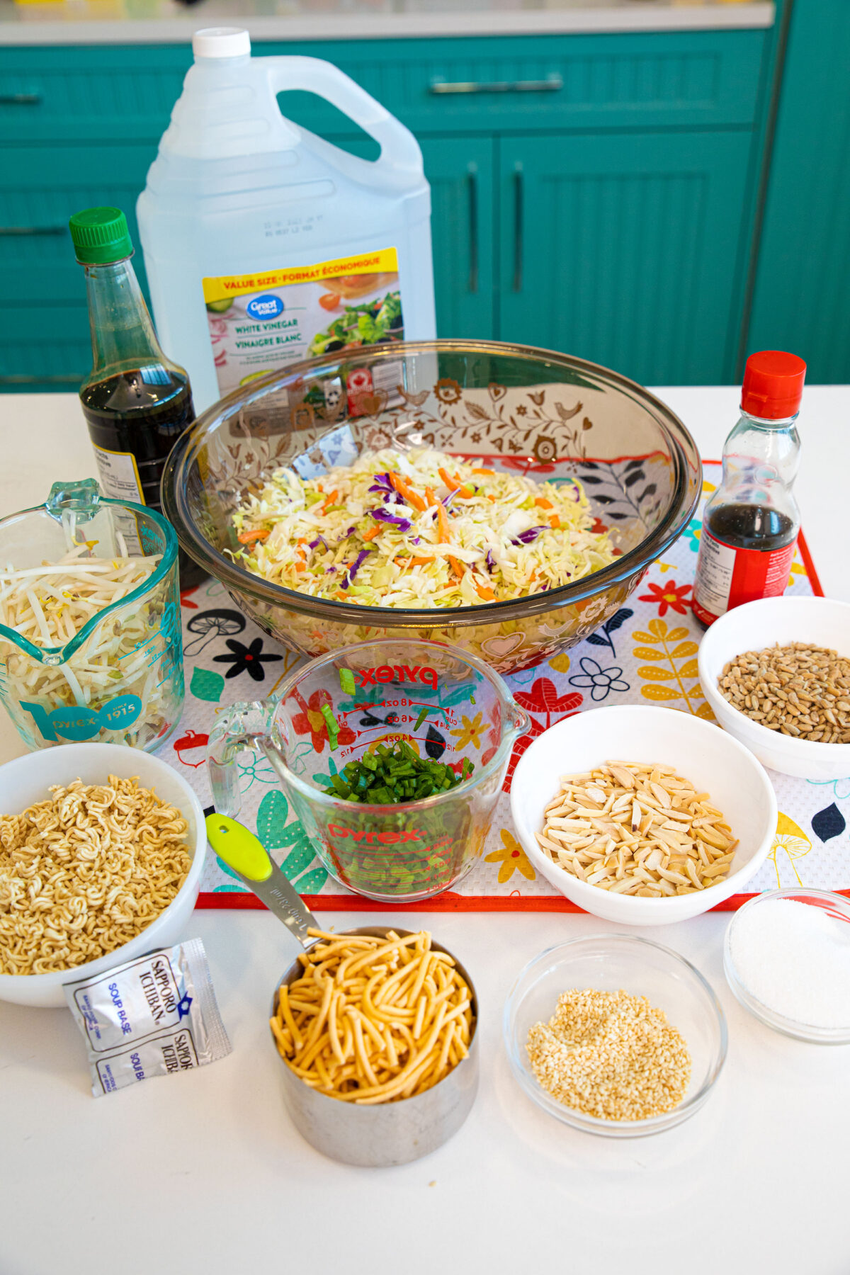 ingredients for ramen noodle salad