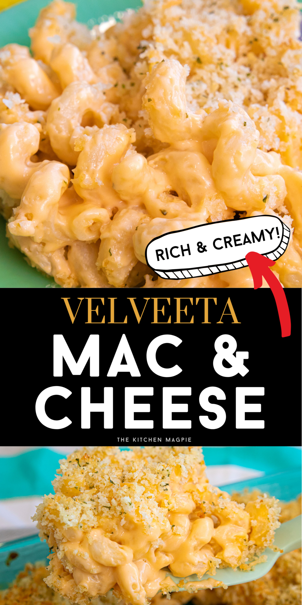 Creamy, decadent Velveeta mac and cheese! This is a delicious and easy to make mac and cheese that everyone in the family will love! 