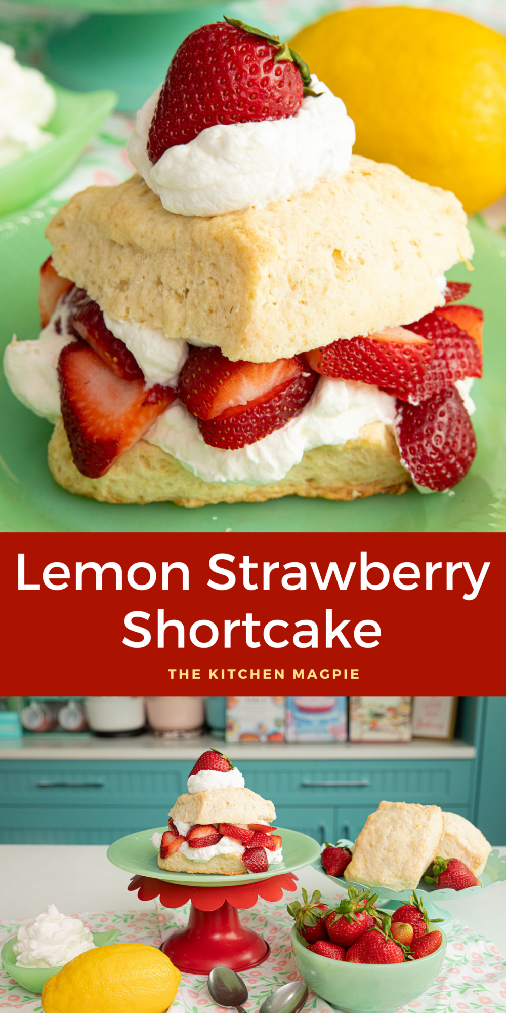 This light and delicious lemon strawberry shortcake is made with lemon tea biscuits. Perfect for afternoon tea!