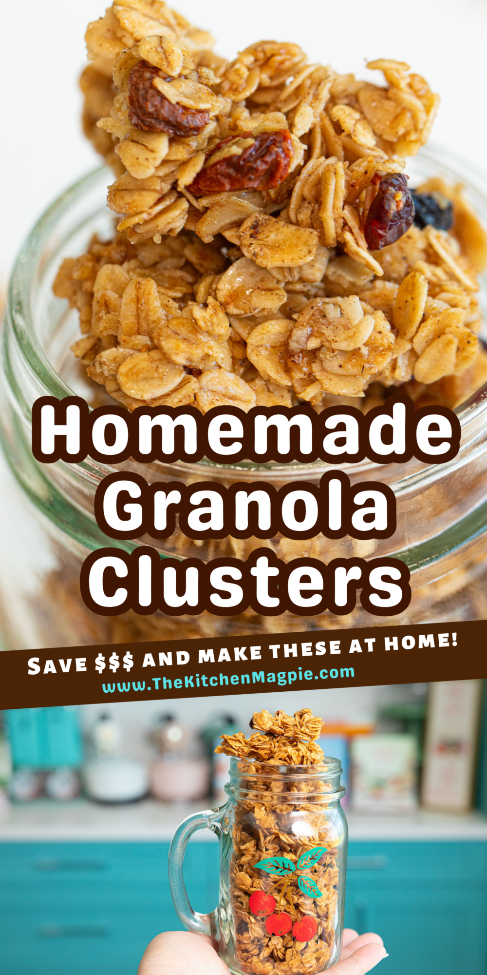How to Make Your Own Granola Clusters! It's cheaper, healthier and has way less sugar than store bought granola!