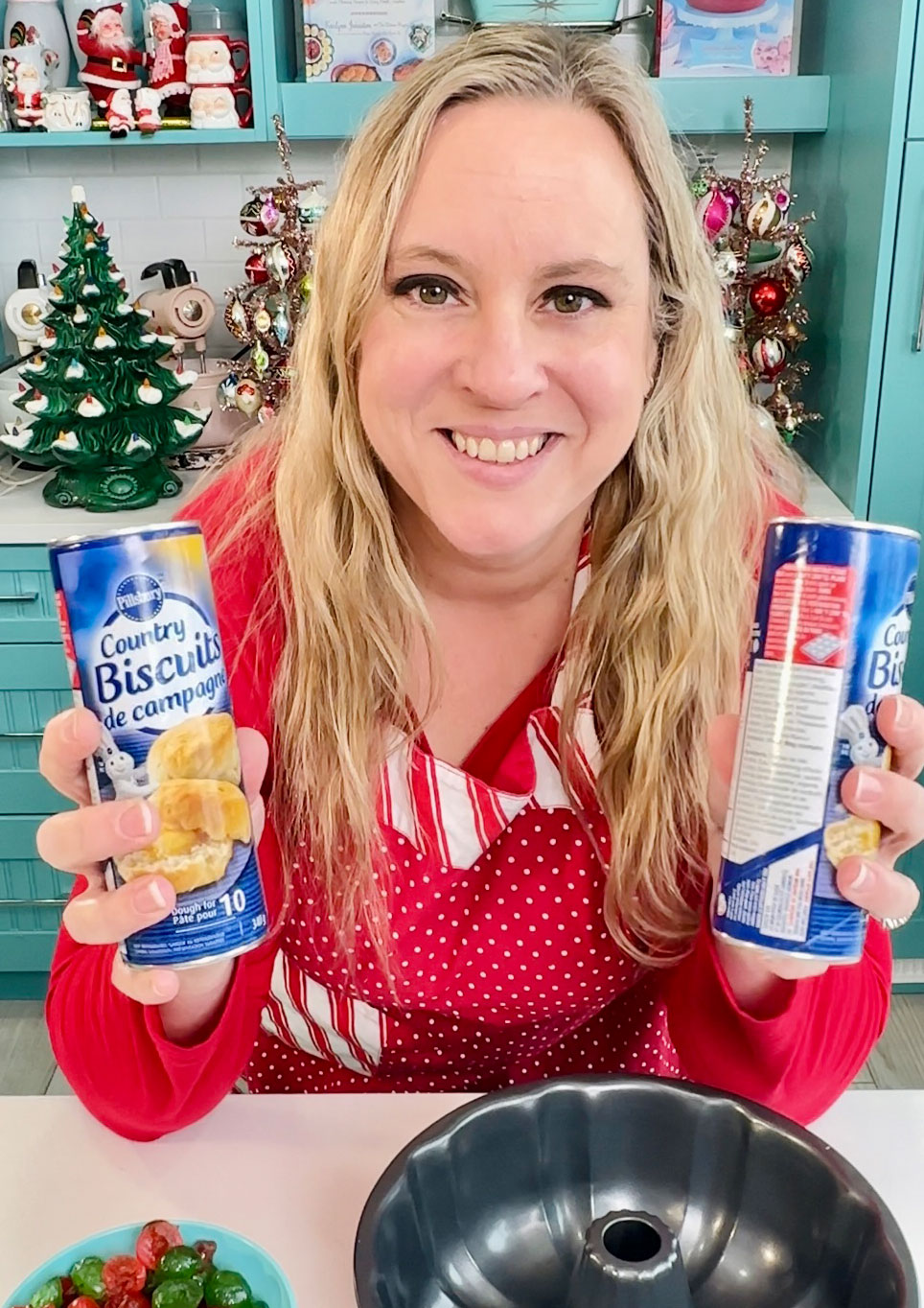 Karlynn and the ingredients for monkey bread