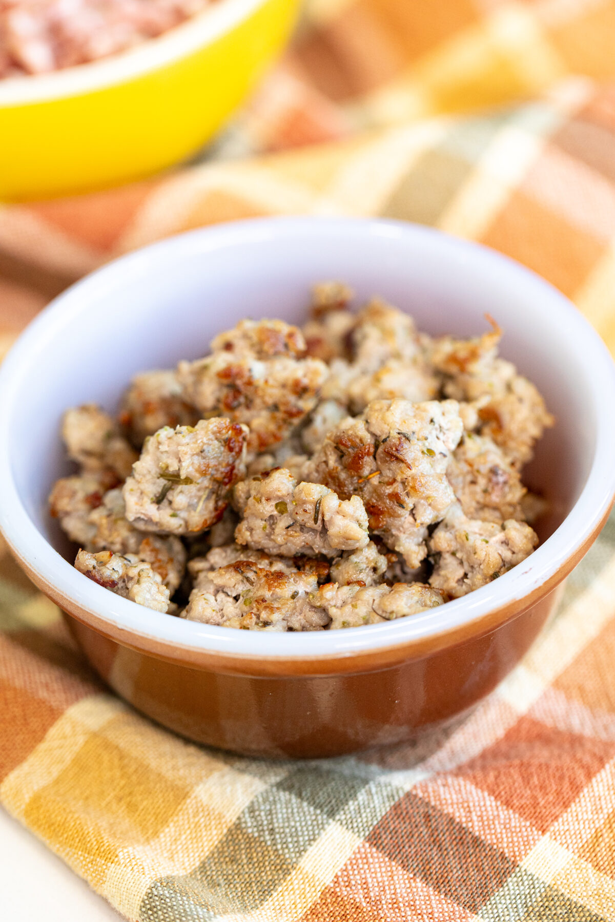 cooked Italian pork sausage crumbles